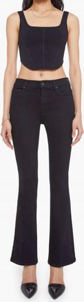 Mother Weekender Flare Jeans In Nighty Night