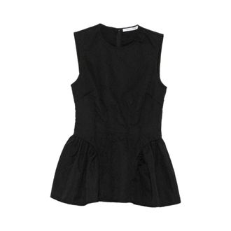 Cecilie Bahnsen Dames, Tops, Zwart, Maat: XS Polyamide