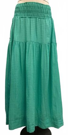 Elan Womens Tiered Maxi Skirt In Mint