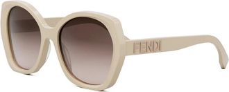 Fendi Zonnebril - unisex - Zonnebrillen - Beige - ONE Size - Accessoires