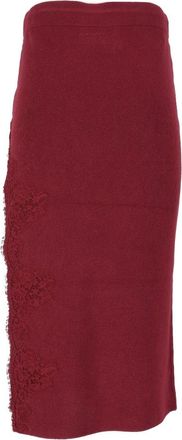 Ermanno Scervino Gebreide Rok - Dames - Midirokken - Rood - M - Rokken