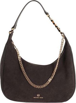 Michael Kors Large Hobo Bag with Zipper and Internal Pockets in Brown Leather