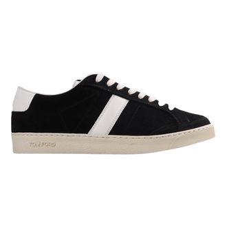 Tom Ford Schoenen, Heren, Zwart, 43 EU, Leer, Suede Low Top Sneaker