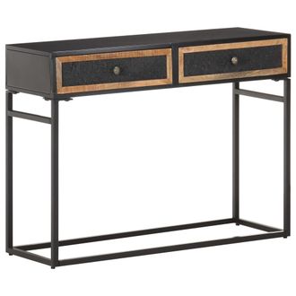 vidaXL Mesa Consola Madera Maciza De Mango 100x35x75 Cm Vidaxl