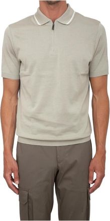 Corneliani Polo Shirt - Heren - Polos - Beige - 4XL - Katoen - Tops