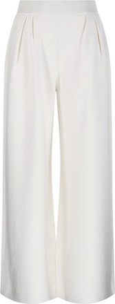 Max Mara Wide Trousers, female, White, XS, Bora Knitted Trousers