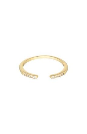 Adornia Cubic Zirconia Split Band Ring in Gold at Nordstrom Rack, Size 7/8