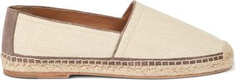 Brunello Cucinelli Espadrilles in rafia con orlo in pelle scamosciata - Toni neutri