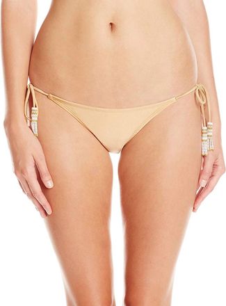 PQ Swim Womens Adjustable Tie Strap Teeny Bikini Bottom Swimsuit In Lux