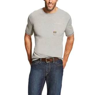 Ariat Rebar Workman Heavy Duty T-Shirt In Gray