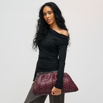 Urban Expression Veronica Clutch in Wine at Nordstrom