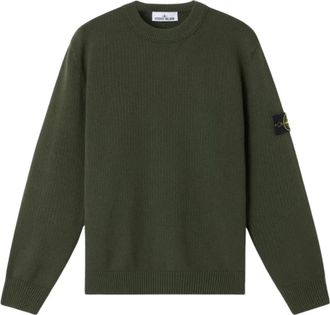 Stone Island Pull Col Rond - Heren - Ronde hals truien - Groen - XL - Katoen - Truien & Vesten