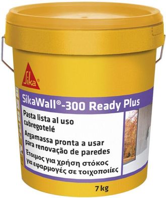 Sika Sika - Wall-300 Ready Plus, Masilla Acrylica Lista Para Usar Para Puenteo De Fisuras Y Peque&ntilde;as Reparaciones, Blanca, 7 Kg