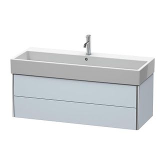 Duravit Duravit Xsquare Mueble De Pared 118.4x 46.0 Cm, 2 Cajones, Para Lavabo Vero Air 235012, Color (frente/cuerpo): Laca De Seda Azul Claro Mate - Xs419709
