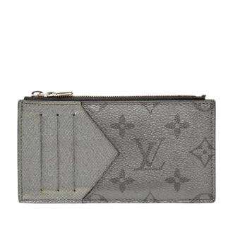 Louis Vuitton Pre-owned Kaarthouder - Heren - Pre-owned - Grijs - Maat: ONE Size Zijde