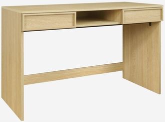 Sweeek Escritorio Efecto Madera Con 2 Cajones, 120cm