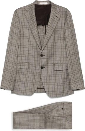 Tagliatore Kostuums, Heren, Bruin, M, Single Breasted Suit