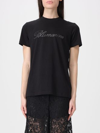 Blumarine T-shirt Blumarine in cotone con logo di strass