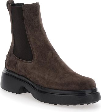 Tod's Womens Brown Leather Ankle Boots Sheep