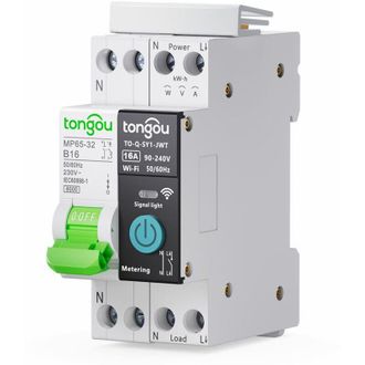 OEM Interruptor Disyuntor Wifi - 16 A Medidor De Energ&iacute;a Wifi Para Riel Din Interruptor Inteligente Con Rel&eacute; Y Vat&iacute;metro Interruptor Remoto Wifi Smart Lif