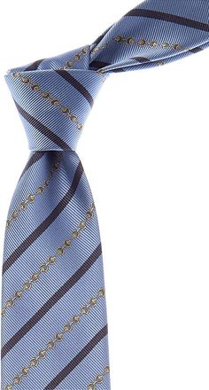 Gucci Blue Bittage Jacquard Silk Tie