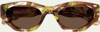 Chloé Logo Acetate Cat-Eye Sunglasses