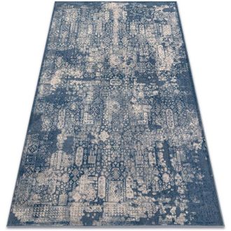 RugsX Alfombra De Lana Nain Ornamento Vintage 7591/51644 Azul Oscuro / Beige Blue 240x340 Cm