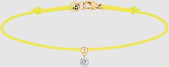 LA BRUNE & LA BLONDE Bracelet BB Cordon Jaune Or Jaune Diamant Brillant