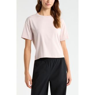 Zella New Take Crewneck T-Shirt in Pink Hush at Nordstrom, Size Xx-Large