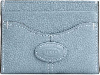 Tod's textured card holder - women - Calf Leather - One Size - Blue