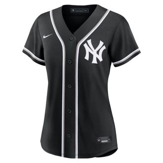 Nike New York Yankees Nike Womens MLB Replica Fashion Jersey in Black | RPW60HM3NK-JJ9