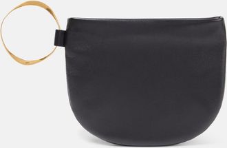 The Row Clutch Geo in pelle