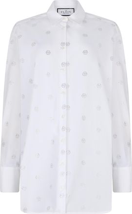 Philipp Plein Regular Fit Shirt Monogram Crystal