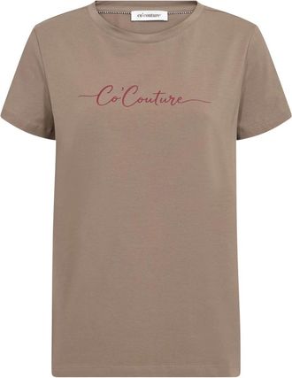 Co'Couture Camiseta con Logo Signature - Tops - Mujer - Marr&oacute;n - XS