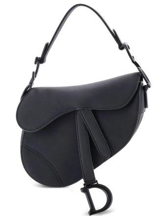 Dior Ultra Matte Saddle Handbag Leather Mini shoulder bag - women - Calf Leather - One Size - Black