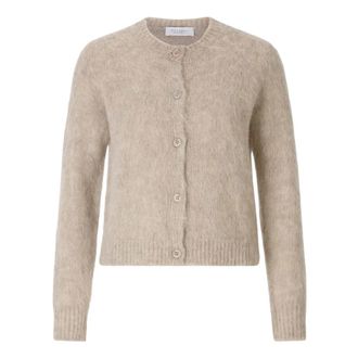 Rich & Royal Crew Nk Brushed Cardi Set - Dames - Vesten - Beige - S - Wol - Truien & Vesten