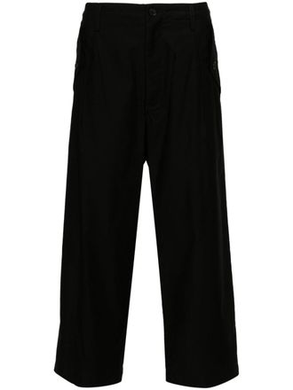 Yohji Yamamoto Pantaloni crop M-Front 1 Tuck - Nero