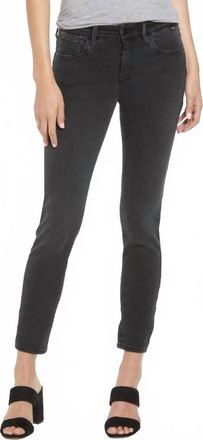 Mavi Womens Alexa Mid Rise Skinny Denim Jeans In Black