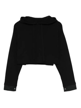 3.1 Phillip Lim knitted hoodie - women - Cotton/Wool - S - Black