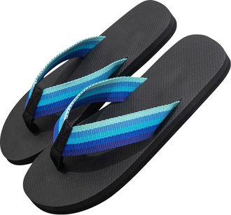 Generic Interesting Slipper Footprints Thick Herringbone Sandals for Mens Slippers Slip and Fashionable Beach Shoes for External Wear Mens Slippers Size 14 (B