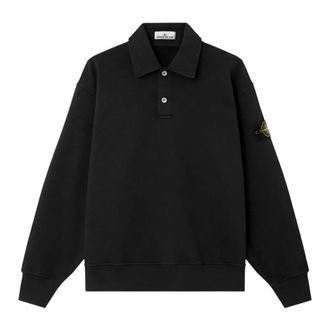 Stone Island Felpa - Heren - Polos - Zwart - XL - Katoen - Tops