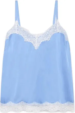 Fiorella Rubino Tops, Dames, Blauw, 5Xl, Satijn, Sleeveless Tops