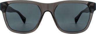 AllSaints Milo 55mm Square Sunglasses in Dark Crystal Grey at Nordstrom
