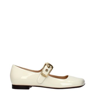 Chlo&eacute; Ballerina Damess Lakleer Beige/Eierschaal