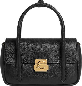 Coccinelle Structured Pebbled Texture Mini Top-Handle Tote Bag