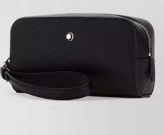 Montblanc leather clutch bag wrist strap