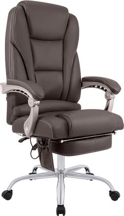 Clp Clp - Sill&oacute;n De Oficina Pacific De Cuero Aut&eacute;ntico Con Funci&oacute;n De Masaje Marr&oacute;n