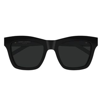Saint Laurent SL M156 Zonnebril - Dames - Accessoires - Zwart - Maat: 52 MM Nylon