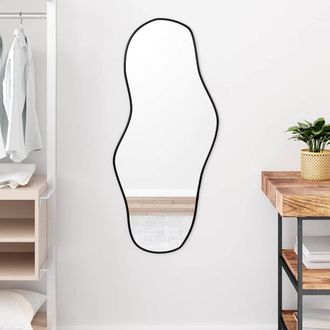 vidaXL Espejo De Pared Negro 100x45 Cm Vidaxl