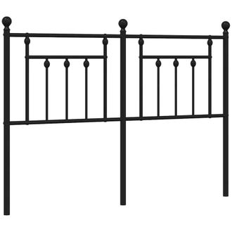 vidaXL Cabecero De Metal Negro 135 Cm Vidaxl